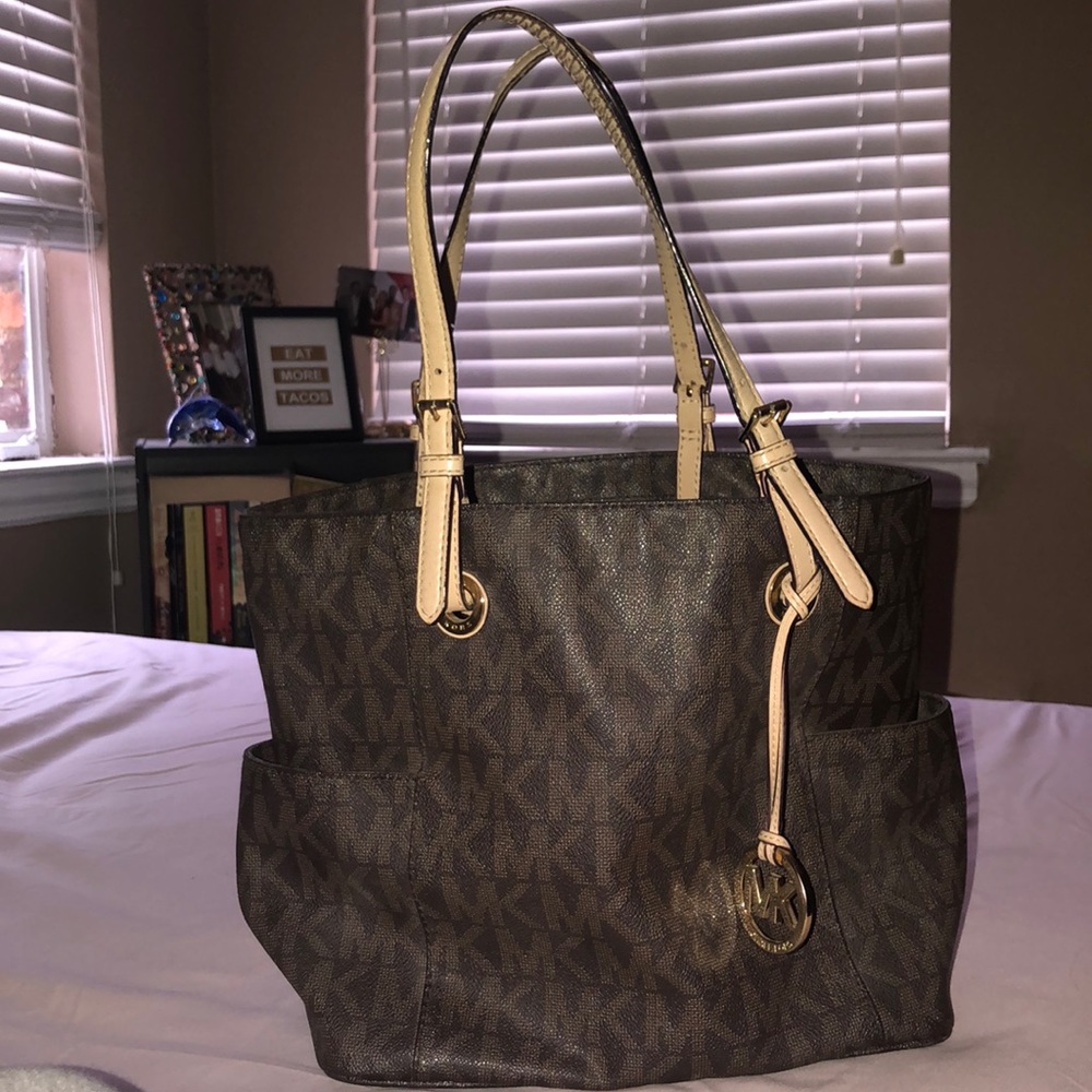 Brown Leather Michael Kors Tote
